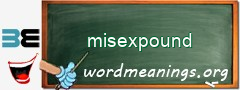 WordMeaning blackboard for misexpound